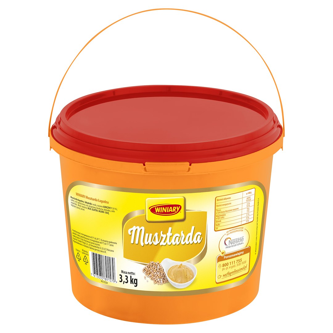 WINIARY MUSZTARDA ŁAGODNA 3,3kg