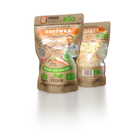CHARSZNICKIE EKO SURÓWKA Z KAPUSTY KISZONEJ 650g/6
