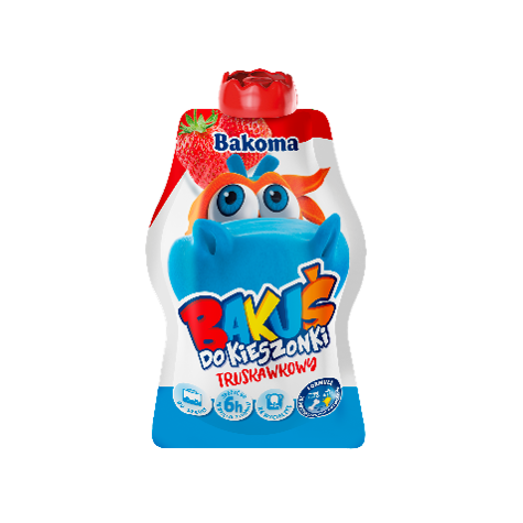 BAKOMA BAKUŚ SEREK DO KIESZONKI TRUSKAWKA 80g/16