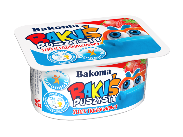 BAKOMA BAKUŚ SEREK PUSZYSTY TRUSKAWKA 90g/16