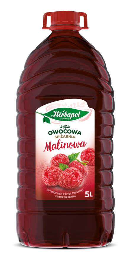 HERBAPOL SYROP 5L MALINA Owocowa Spiżarnia wit. C