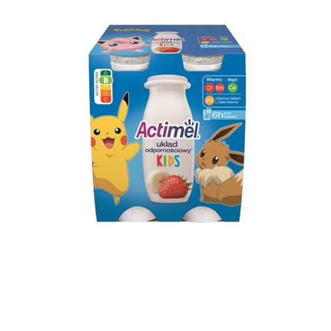 DANONE ACTIMEL 4x100g KIDS TRUSKAWKA/BANAN (6)