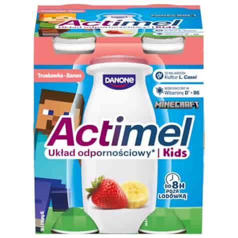 DANONE ACTIMEL 4x100g KIDS TRUSKAWKA/BANAN (6)