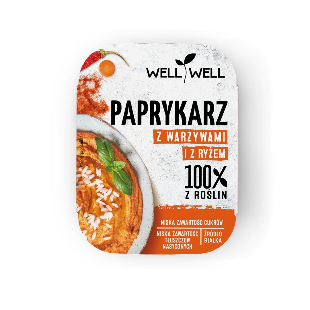 WELL PAPRYKARZ Z WARZYWAMI I RYŻEM 115g/6