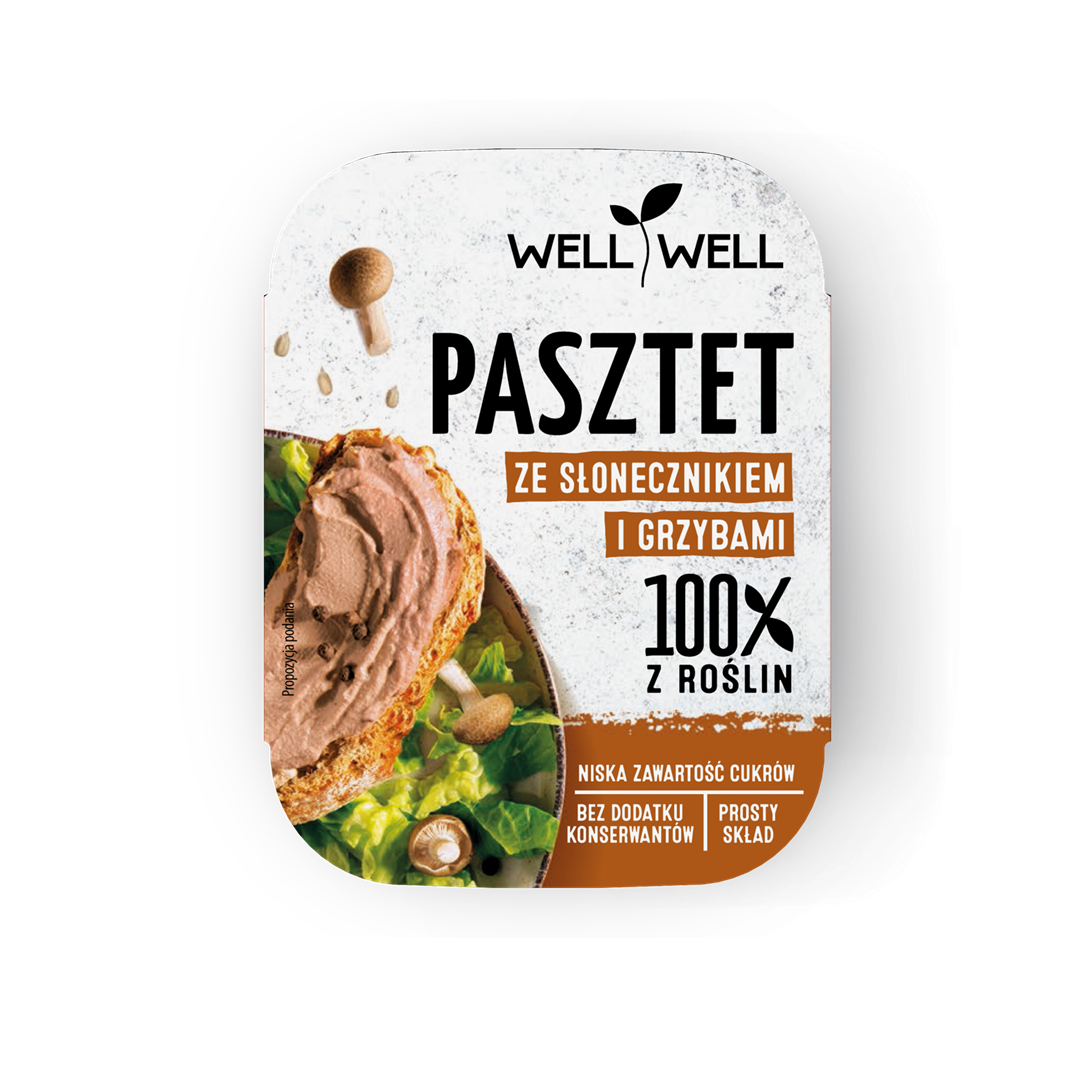 WELL PASZTET ZE SŁONECZNIKIEM I GRZYBAMI 115g/6