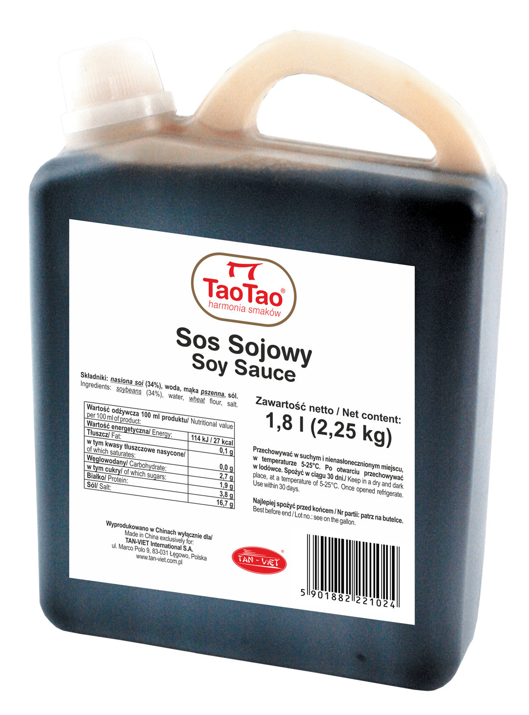 TAO-TAO SOS SOJOWY JASNY 1,8L/12