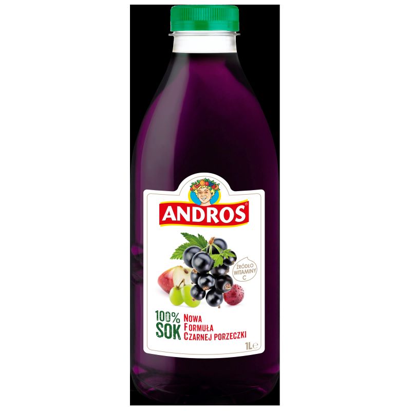 ANDROS SOK Z CZARNĄ PORZECZKĄ WIELOOWOCOWY 1L/6