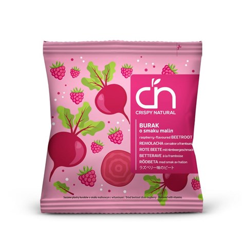 CRISPY BURAK SUSZ Z SOK MALINOWYM 18g/24 plastry