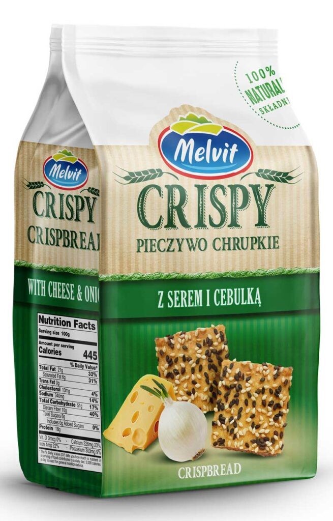 MELVIT CRISPY PSZENNY Z SEREM I CEBULĄ 150g/6