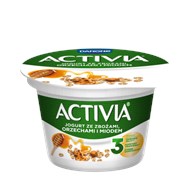 DANONE ACTIVIA ZBOŻA-ORZECHY-MIÓD 165g/12