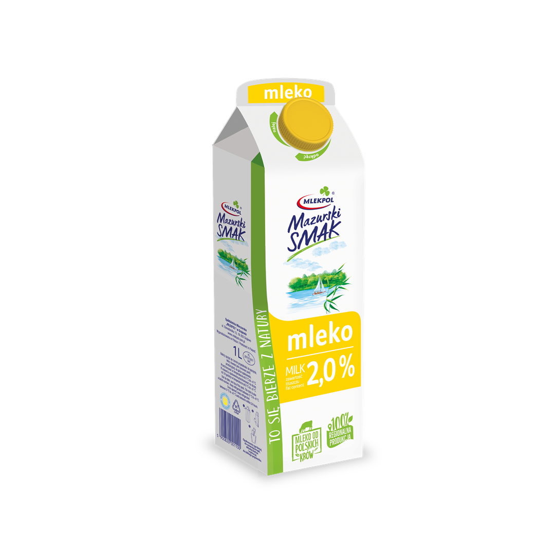MAZURSKI SMAK MLEKO 2% 1L/10 karton