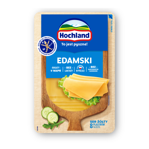HOCHLAND PLASTRY TWAR b/lak EDAMSKI LIGHT 135g/12