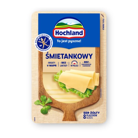 HOCHLAND PLASTRY TWAR b/lak ŚMIETANKOWY 135g/12