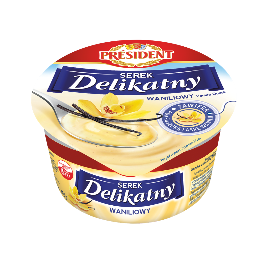 PRESIDENT SEREK DELIKATNY WANILIOWY 400g/6