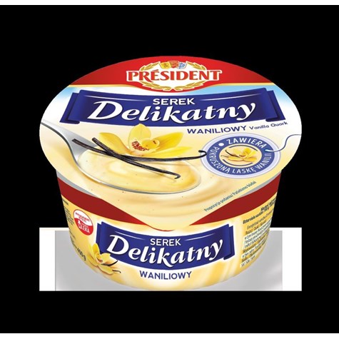 PRESIDENT SEREK DELIKATNY WANILIOWY 400g/6