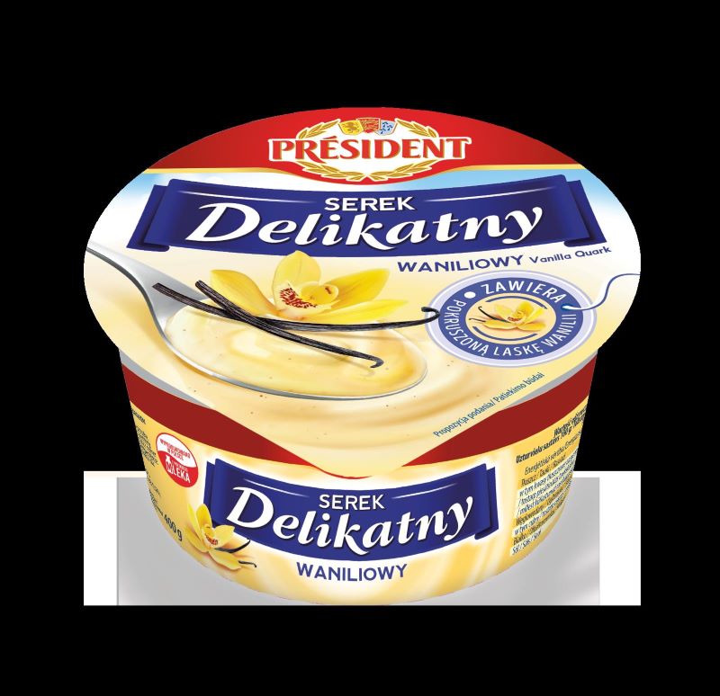 PRESIDENT SEREK DELIKATNY WANILIOWY 400g/6