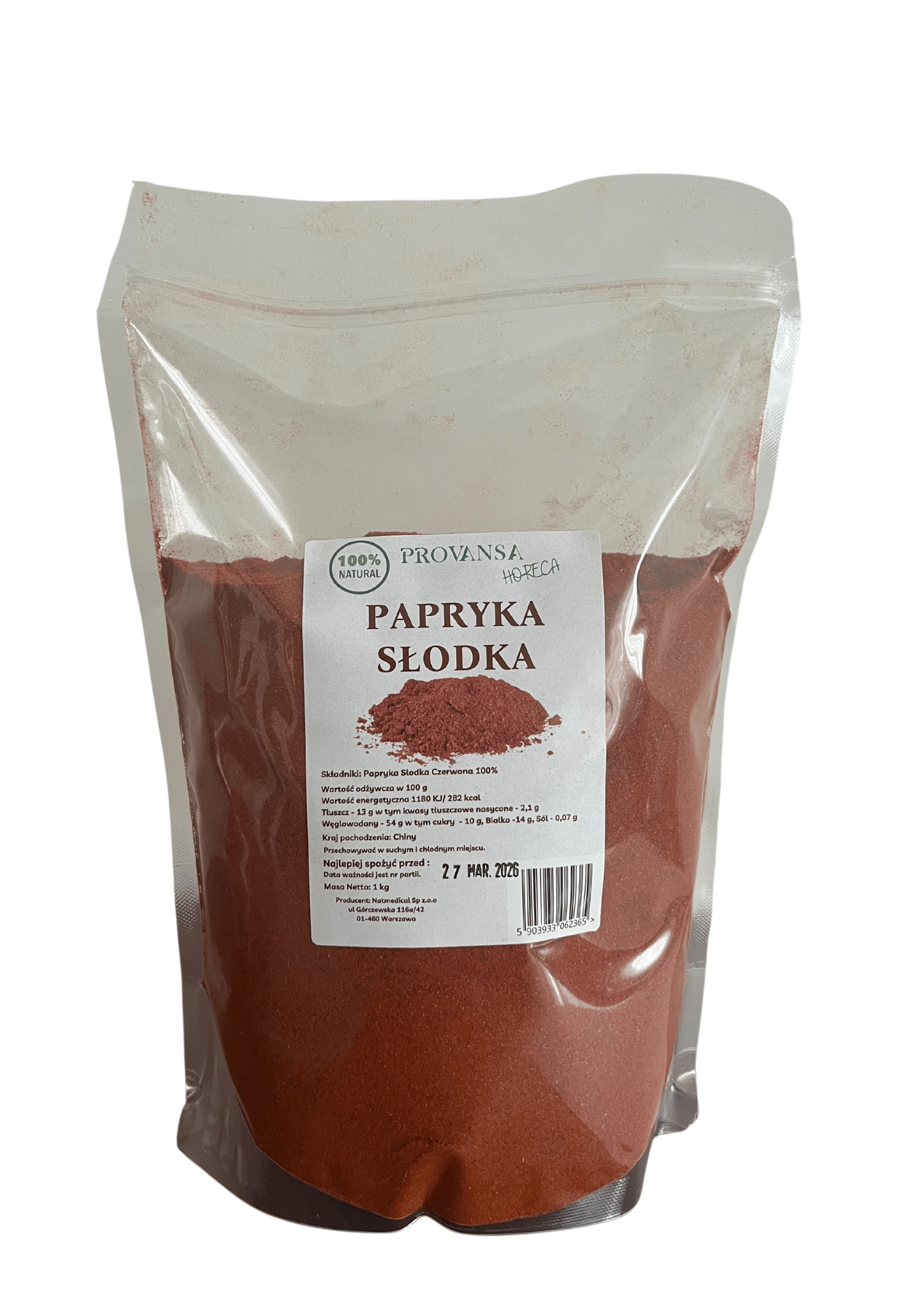 PROVANSA PAPRYKA SŁODKA MIELONA 1kg/10