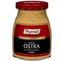 PRYMAT MUSZTARDA BARDZO OSTRA 180g/9 słoik