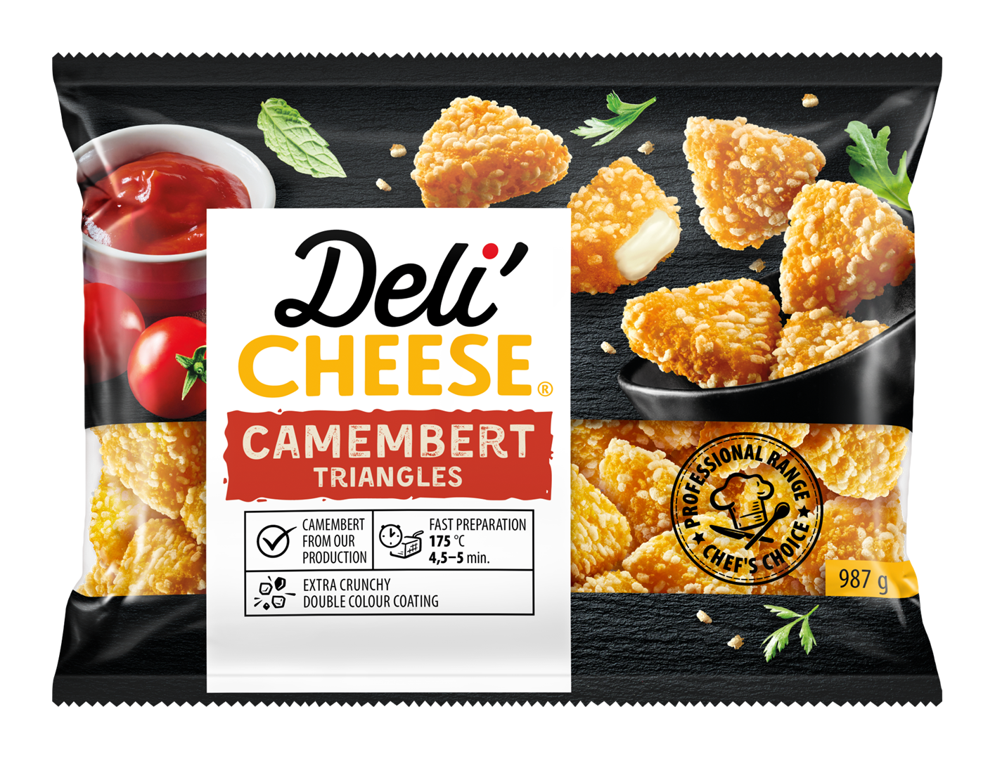 DELI' CHEESE CAMEMBERT TRÓJKĄTY W PANIERCE 987g/10