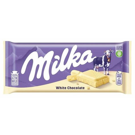 MILKA CZEKOLADA BIAŁA 90g/24
