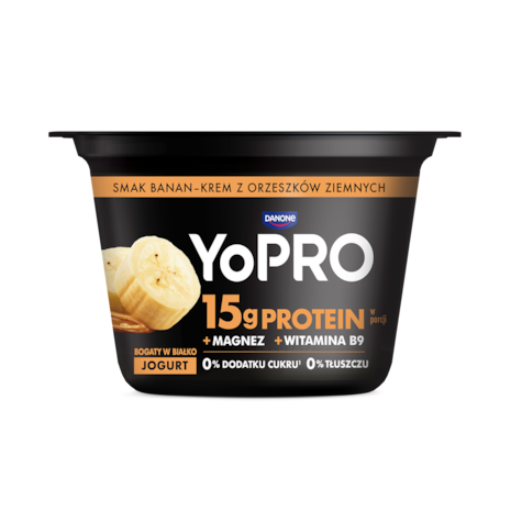 DANONE YOPRO JOGURT 160g BANAN-KREM Z ORZECHÓW (8)