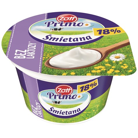 ZOTT ŚMIETANA BEZ LAKTOZY 180g 18% (12)