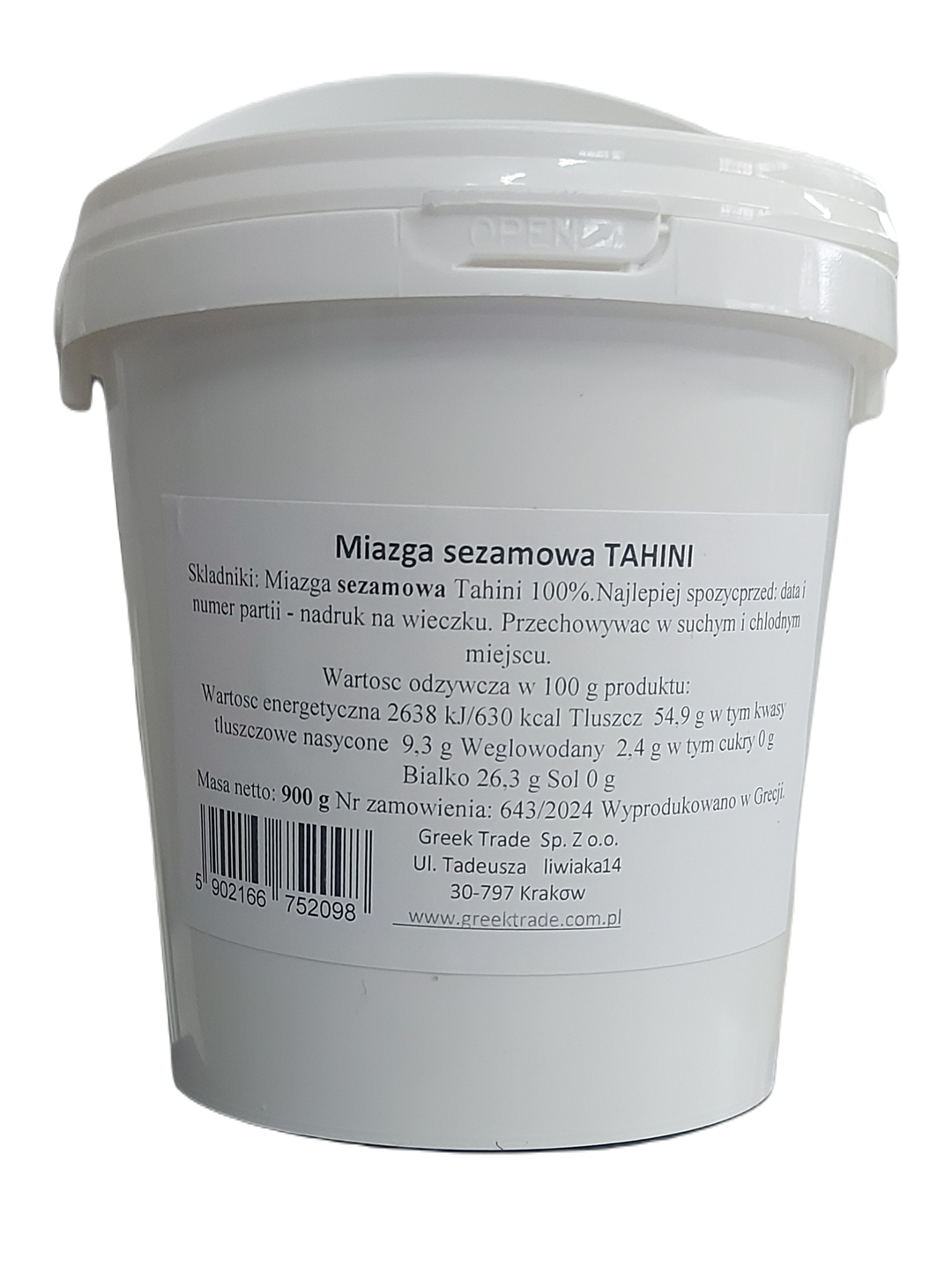 GREEK PASTA MIAZGA SEZAMOWA TAHINI 900g/9