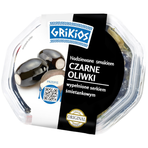 EUROSER GRIKIOS CZARNE OLIWKI Z SEREM 200g/5