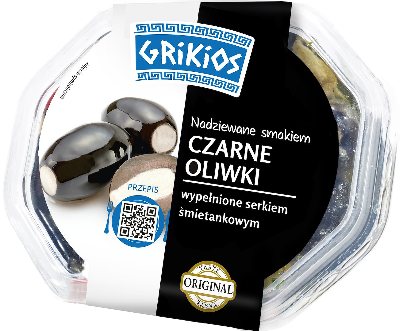 EUROSER GRIKIOS CZARNE OLIWKI Z SEREM 200g/5