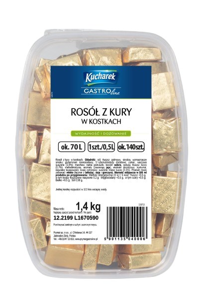PRYMAT ROSÓŁ Z KURY W KOSTKACH 1400g/8 pudełko