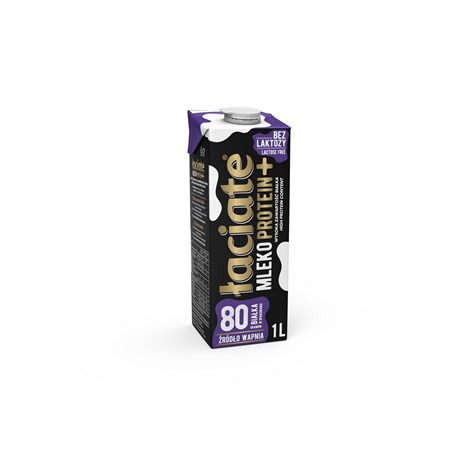 ŁACIATE MLEKO UHT 1,0L PROTEIN+  B/LAKTOZY 0,0%/12