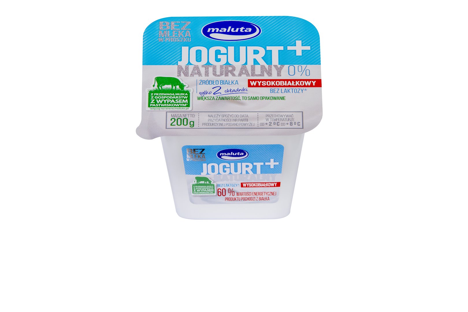 MALUTA JOGURT NATURALNY B / LAKTOZY 0% 200g/12