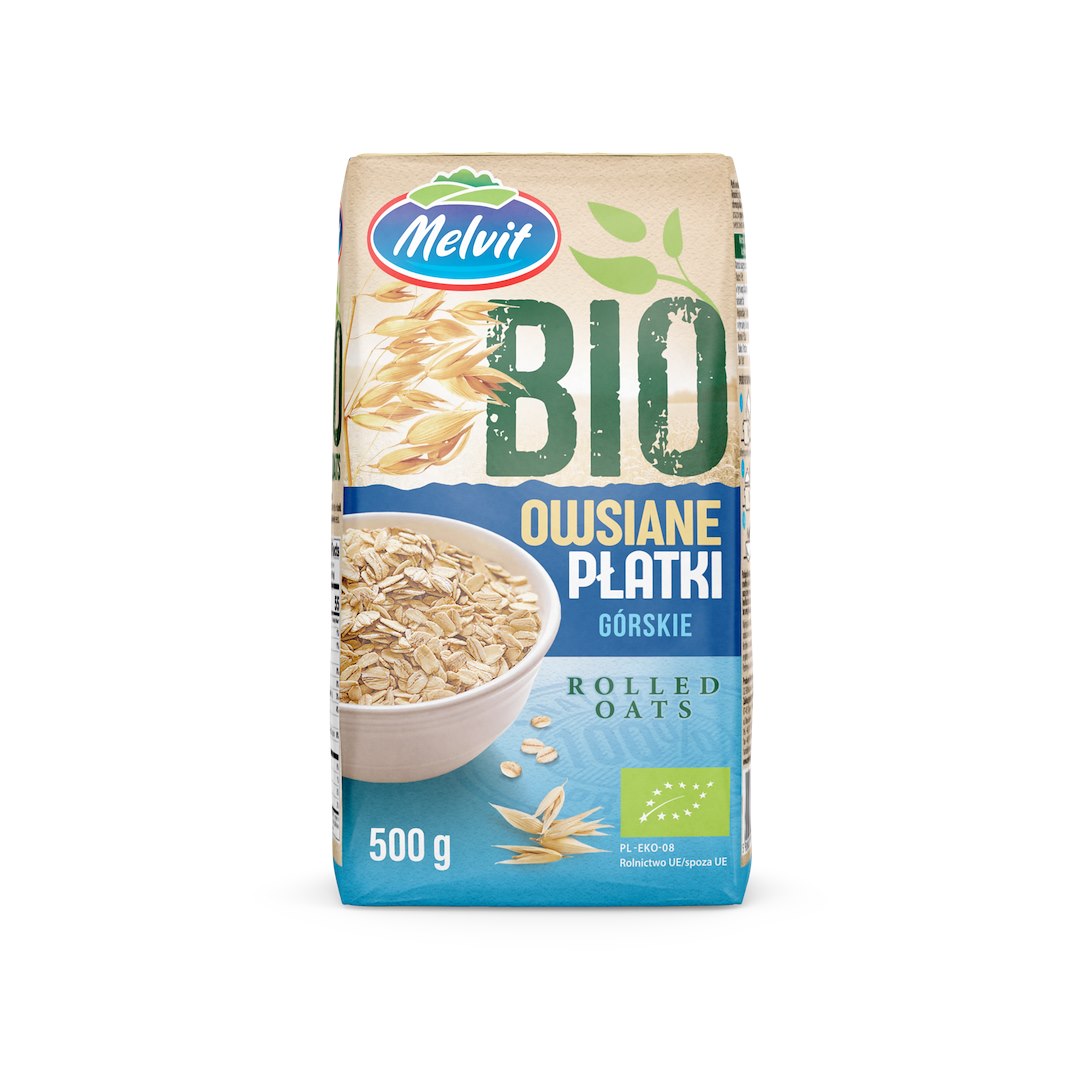 MELVIT BIO PŁATKI OWSIANE GÓRSKIE 500g/12