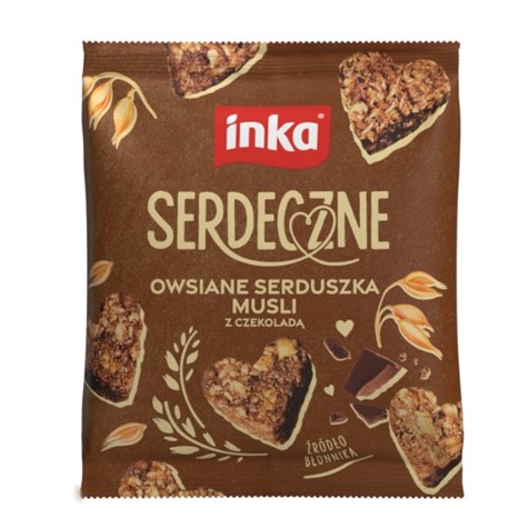 INKA SERDECZNE OWSIANE SERDUSZKA Z CZEKOLAD 50g/15