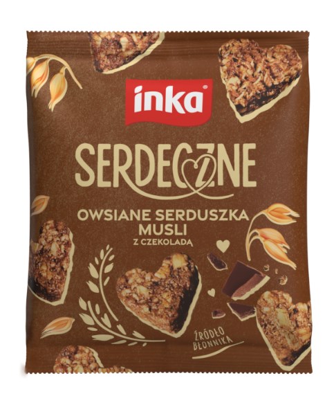 INKA SERDECZNE OWSIANE SERDUSZKA Z CZEKOLAD 50g/15