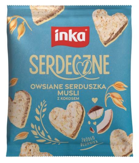 INKA SERDECZNE OWSIANE SERDUSZKA Z KOKOSEM 50g/15