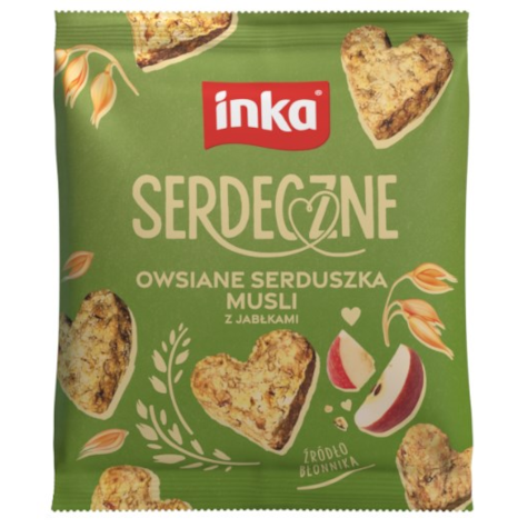 INKA SERDECZNE OWSIANE SERDUSZKA Z JABŁKIEM 50g/15