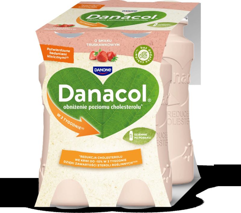 DANONE DANACOL JOGURT PITNY TRUSKAWKOWY 100g/4