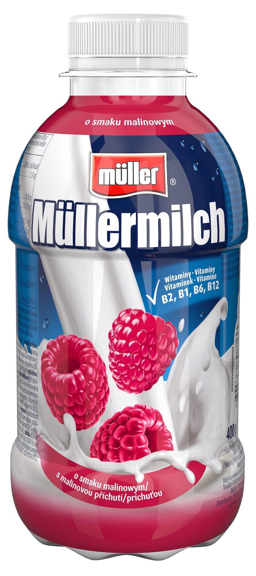 MULLER MILK MALINA 400ml/12