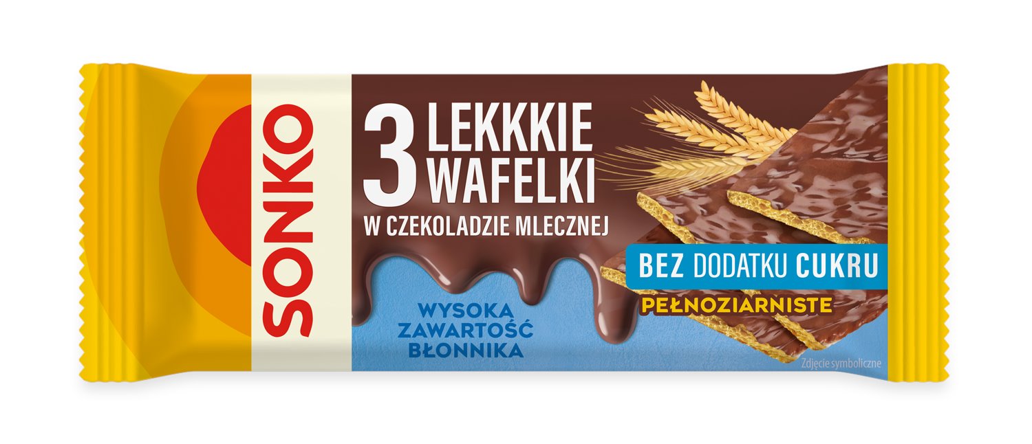 SONKO 3 LEKKIE WAFELKI W CZEK.MLECZNEJ B/C 36g/11