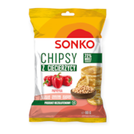 SONKO CHIPSY Z CIECIERZYCY O SMAKU PAPRYKI 60g/20