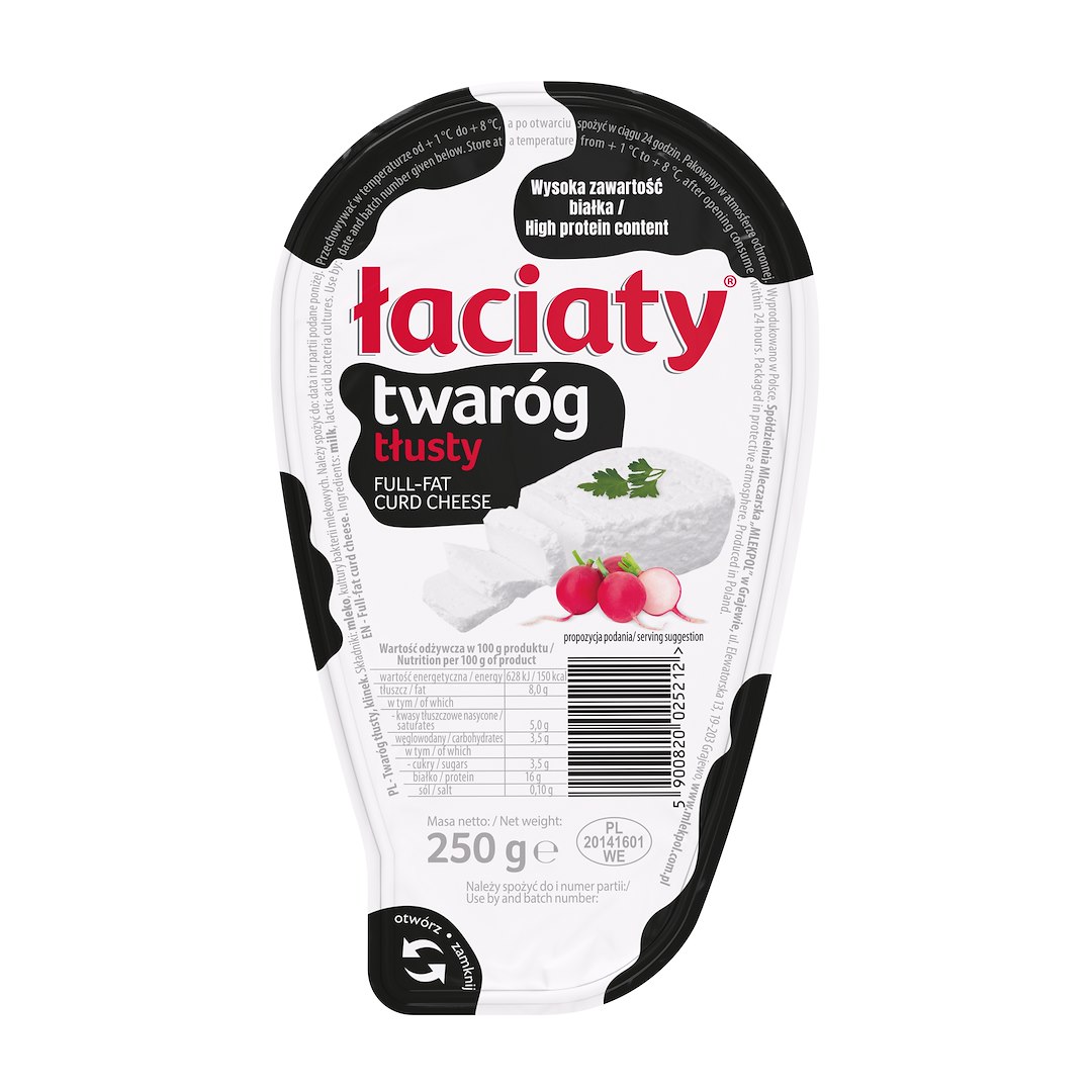 ŁACIATE TWARÓG TŁUSTY 250g/6