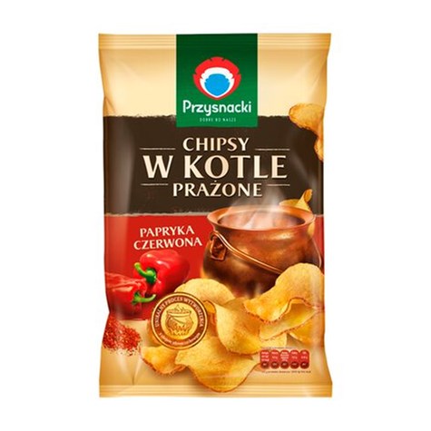 CHIPSY W KOTLE PRAŻONE Z PAPRYKĄ  125g/10