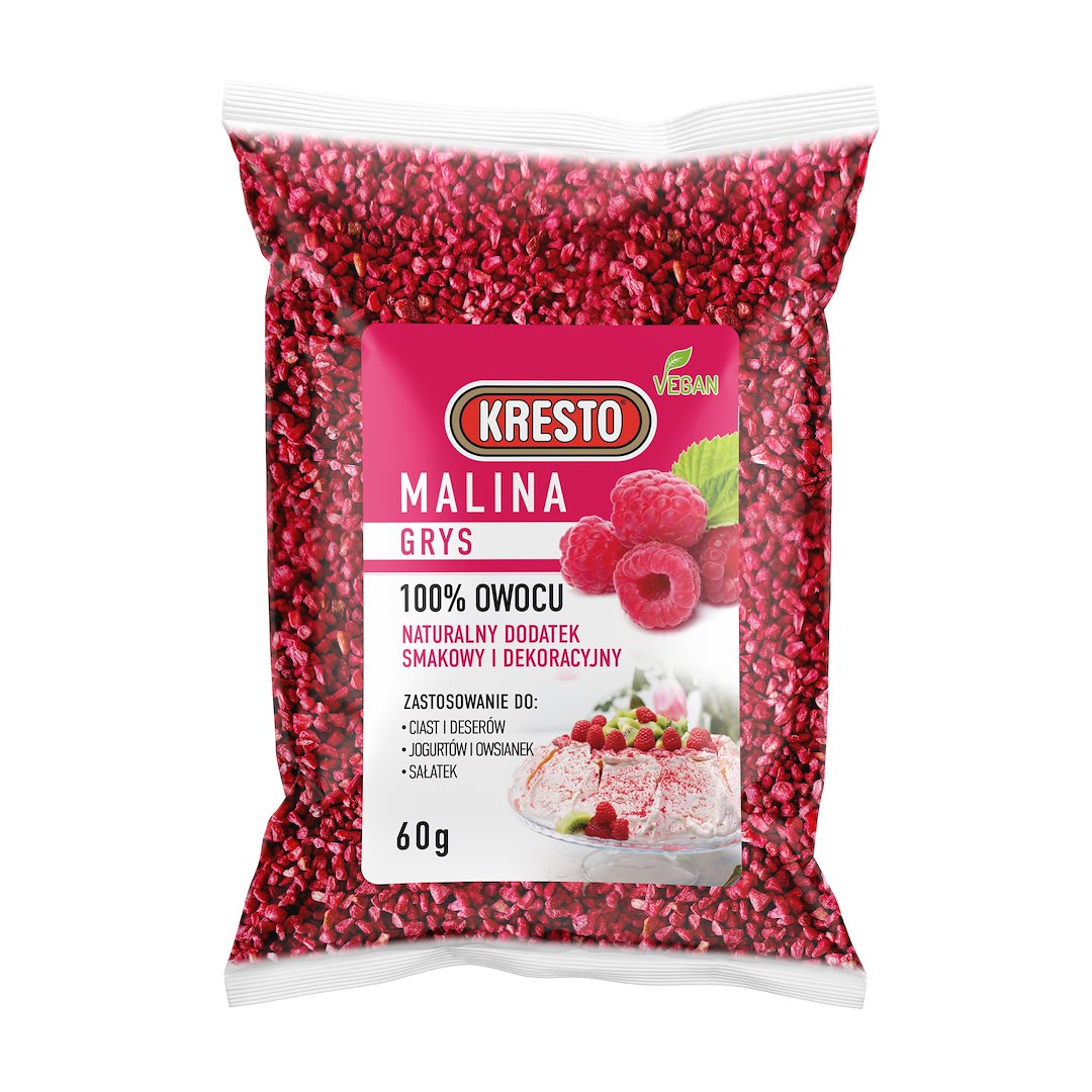 KRESTO MALINA LIOFILIZOWANA GRYS 60g/12