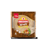 MISSION WRAPS WHOLEMEAL 4x25cm 245g/18