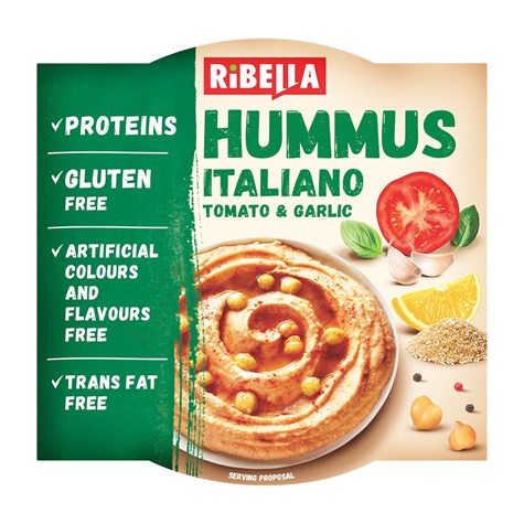 RIBELLA HUMMUS ITALIANO Z POMI I CZOSNKIEM 200g/12