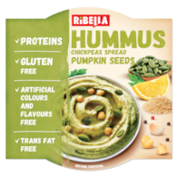 RIBELLA HUMMUS Z PESTKAMI DYNI 200g/12
