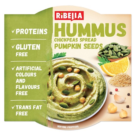 RIBELLA HUMMUS Z PESTKAMI DYNI 200g/12