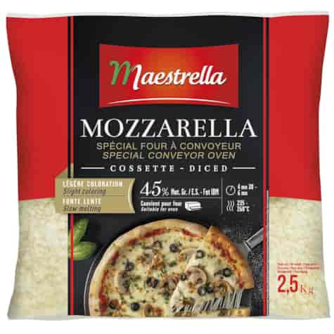 EURIAL MOZZARELLA MAESTRELLA KOSTKA 45% 2,5kg/4