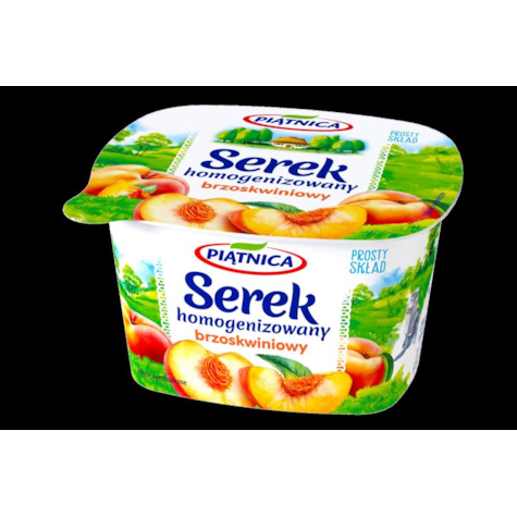 PIĄTNICA SEREK HOMO BRZOSKWINIOWY 150g/12